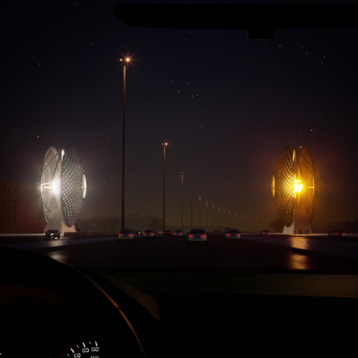 Urban Light Sculpture Damman, Saudi Arabia