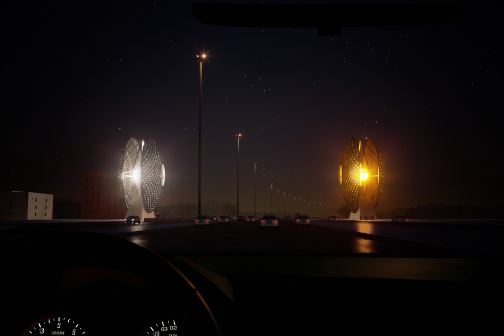 Urban Light Sculpture Damman, Saudi Arabia